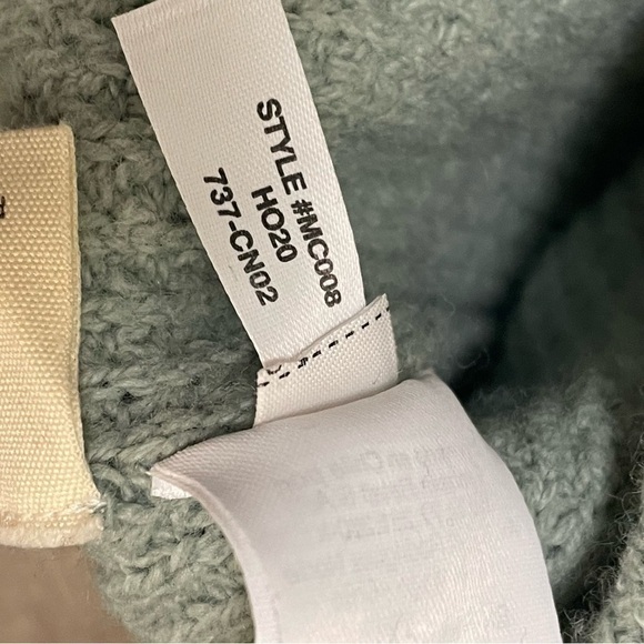 Madewell Womens sweater Colorblock Eastbrook Turtleneck cross back Green Sz XXS - Picture 8 of 9